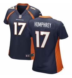 Women Denver Broncos 17 Lil 27Jordan Humphrey Navy Stitched Jersey  Run Small