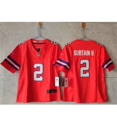 Women Denver Broncos 2 Pat Surtain II Orange 2024 Throwback F U S E Throwback Stitched Jersey  Women Denver Broncos 2 Pat Surtain II Orange 2024 Throwback F U S E Throwback Stitched Jersey