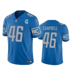 Men Detroit Lions 46 Jack Campbell Blue 2023 F U S E  90th Anniversary Vapor Untouchable Limited Stitched Jersey