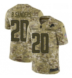 Men Nike Detroit Lions 20 Barry Sanders Limited Camo 2018 Salute to Service NFL Jersey