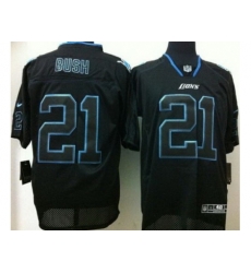 Nike Detroit Lions 21 Reggie Bush Black Elite Light Out NFL Jersey