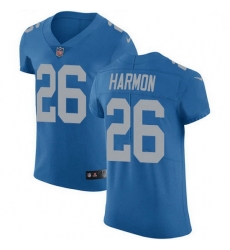 Nike Detroit Lions 26 Duron Harmon Blue Throwback Men Stitched NFL Vapor Untouchable Elite Jersey