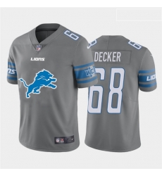 Nike Lions 68 Taylor Decker Gray Team Big Logo Vapor Untouchable Limited Jersey