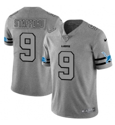 Nike Lions 9 Matthew Stafford 2019 Gray Gridiron Gray Vapor Untouchable Limited Jersey