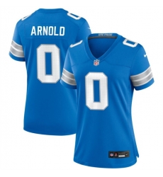 Women Detroit Lions 0 Terrion Arnold Blue 2024 Stitched Jersey