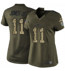 Womens Nike Detroit Lions 11 Marvin Jones Jr Elite Green Salute to Service NFL Jersey