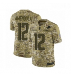 Youth Detroit Lions 12 Danny Amendola Limited Camo 2018 Salute to Service Football Jersey