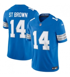 Youth Detroit Lions 14 Amon Ra St Brown Blue 2024 F U S E Vapor Limited Stitched Jersey