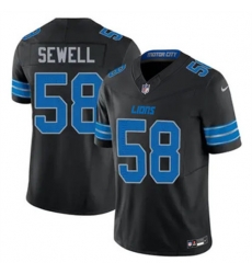 Youth Detroit Lions 58 Penei Sewell Black 2024 F U S E Alternate Vapor Limited Stitched Jersey