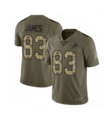 Youth Detroit Lions 83 Jesse James Limited Olive Camo Salute to Service Football Jersey