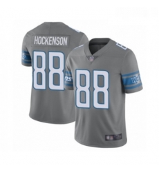 Youth Detroit Lions 88 TJ Hockenson Limited Steel Rush Vapor Untouchable Football Jersey