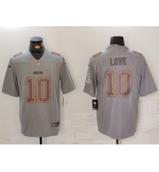 Men Green Bay Packers 10 Jordan Love Grey 2023 F U S E  With Patch Limited Stitched Football Jersey