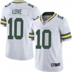 Men Green Bay Packers 10 Jordan Love White Vapor Limited Stitched Football Jersey