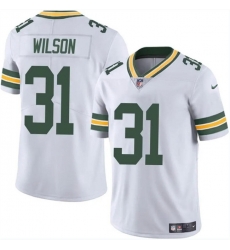 Men Green Bay Packers 31 Emanuel Wilson White Vapor Limited Stitched Football Jersey