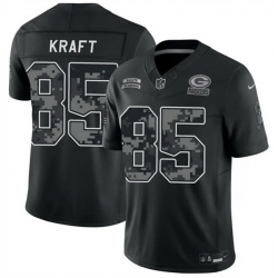 Men Green Bay Packers  85 Tucker Kraft Black F U S E  2026 Salute to Service Limited Stitched Football Jersey