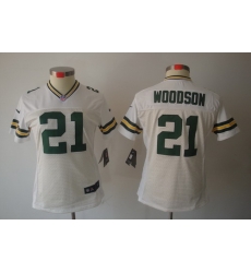 Nike Women Green Bay Packers #21 woodson White Color[NIKE LIMITED Jersey]