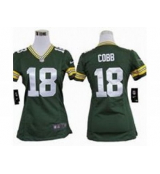 Nike Women NFL Green Bay Packers #18 Randall Cobb Green Jerseys