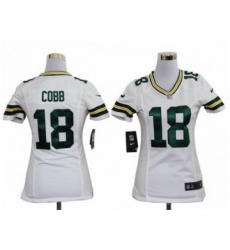 Nike Women NFL Green Bay Packers #18 cobb white jerseys