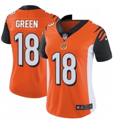 Womens Nike Cincinnati Bengals 18 AJ Green Vapor Untouchable Limited Orange Alternate NFL Jersey