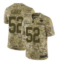 Packers 52 Rashan Gary Camo Youth Stitched Football Limited 2018 Salute to Service Jersey