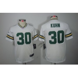 Youth Nike NFL Green Bay Packers #30 John Kuhn White Color[Youth Limited Jerseys]