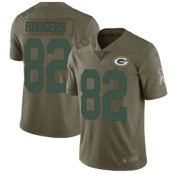 Youth Nike Packers #82 Richard Rodgers Olive Stitched NFL Limited 2017 Salute to Service Jersey