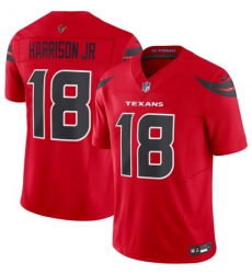 Men Houston Texans  18 Marvin Harrison Jr Red 2024 Alternate Vapor F U S E  Limited Stitched Jersey