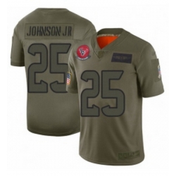 Men Houston Texans 25 Duke Johnson Jr Limited Camo 2019 Salute to Service Football Jersey