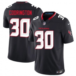 Men Houston Texans  30 Brandon Codrington Navy 2026 F U S E  Vapor Limited Stitched Football Jersey