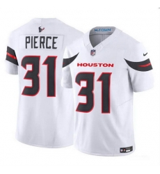 Men Houston Texans 31 Dameon Pierce White 2024 Vapor F U S E  Limited Stitched Jersey