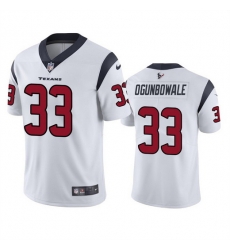 Men Houston Texans 33 Dare Ogunbowale White Vapor Untouchable Limited Stitched Jersey