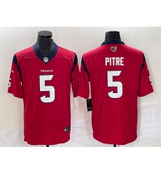 Men Houston Texans 5 Jalen Pitre Red Vapor Untouchable Limited Stitched Jersey