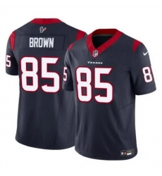 Men Houston Texans 85 Noah Brown Navy 2023 F U S E Vapor Untouchable Stitched Football Jersey