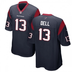 Men Houston Texans Tank Dell Blue Stitched Game Jersey