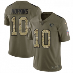 Men Nike Houston Texans 10 DeAndre Hopkins Limited OliveCamo 2017 Salute to Service NFL Jersey