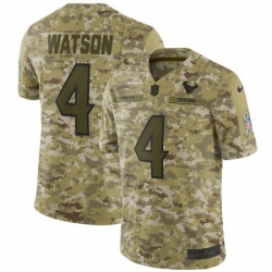 Men Nike Houston Texans 4 Deshaun Watson Limited Camo 2018 Salute to Service NFL Jersey