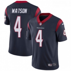 Men Nike Houston Texans 4 Deshaun Watson Limited Navy Blue Team Color Vapor Untouchable NFL Jersey