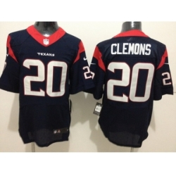 Nike Houston Texans 20 Chris Clemons Blue Elite NFL Jersey