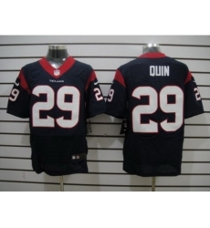 Nike Houston Texans 29 Glover Quin Blue Elite NFL Jersey