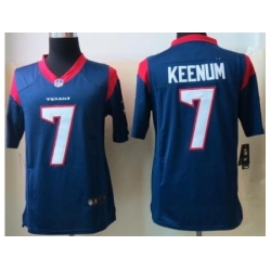 Nike Houston Texans 7 Case Keenum Limited Blue NFL Jersey