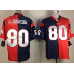 Nike Houston Texans 80 Andre Johnson Blue Red Elite Split NFL Jersey