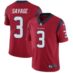 Nike Texans #3 Tom Savage Red Alternate Mens Stitched NFL Vapor Untouchable Limited Jersey