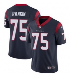 Nike Texans #75 Martinas Rankin Navy Blue Team Color Mens Stitched NFL Vapor Untouchable Limited Jersey