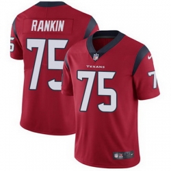 Nike Texans #75 Martinas Rankin Red Alternate Mens Stitched NFL Vapor Untouchable Limited Jersey