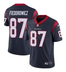 Nike Texans #87 C J  Fiedorowicz Navy Blue Team Color Mens Stitched NFL Vapor Untouchable Limited Jersey