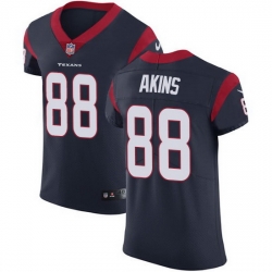 Nike Texans 88 Jordan Akins Navy Blue Team Color Men Stitched NFL Vapor Untouchable Elite Jersey