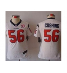 Nike Women Houston Texans #56 Brian Cushing white NFL Jerseys W 10th Patch