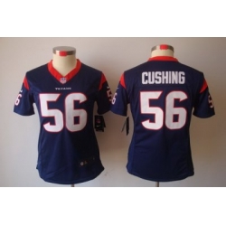 Nike Women Houston Texans #56 Cushing Blue [Women's NIKE LIMITED Jersey]