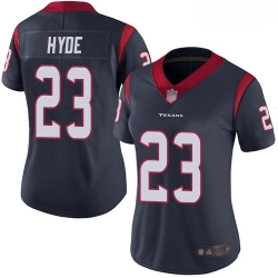 Texans #23 Carlos Hyde Navy Blue Team Color Women Stitched Football Vapor Untouchable Limited Jersey