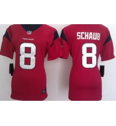 Women Nike Houston Texans 8 Matt Schaub Red Nike NFL Jerseys